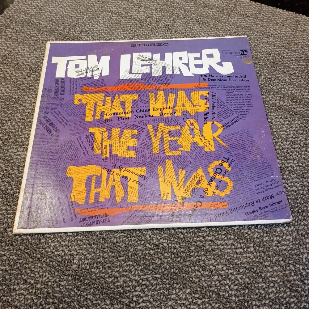 Tom Lehrer That Was The Year That Was Vinyl LP Reprise RS 6179 Stereo 1965